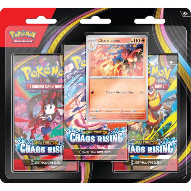 Buy Pokmon Mega Evolution Chaos Rising Trading Card - Pack of 3 | Trading  cards and card games | Argos