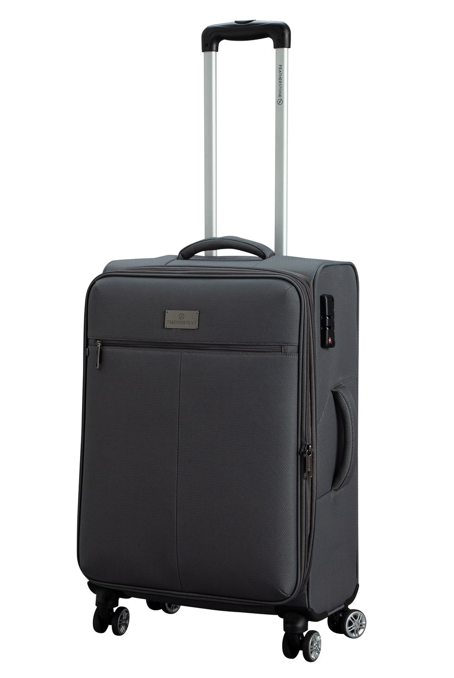 Featherstone 8 Wheel Soft Cabin-Size Suitcase - Grey
