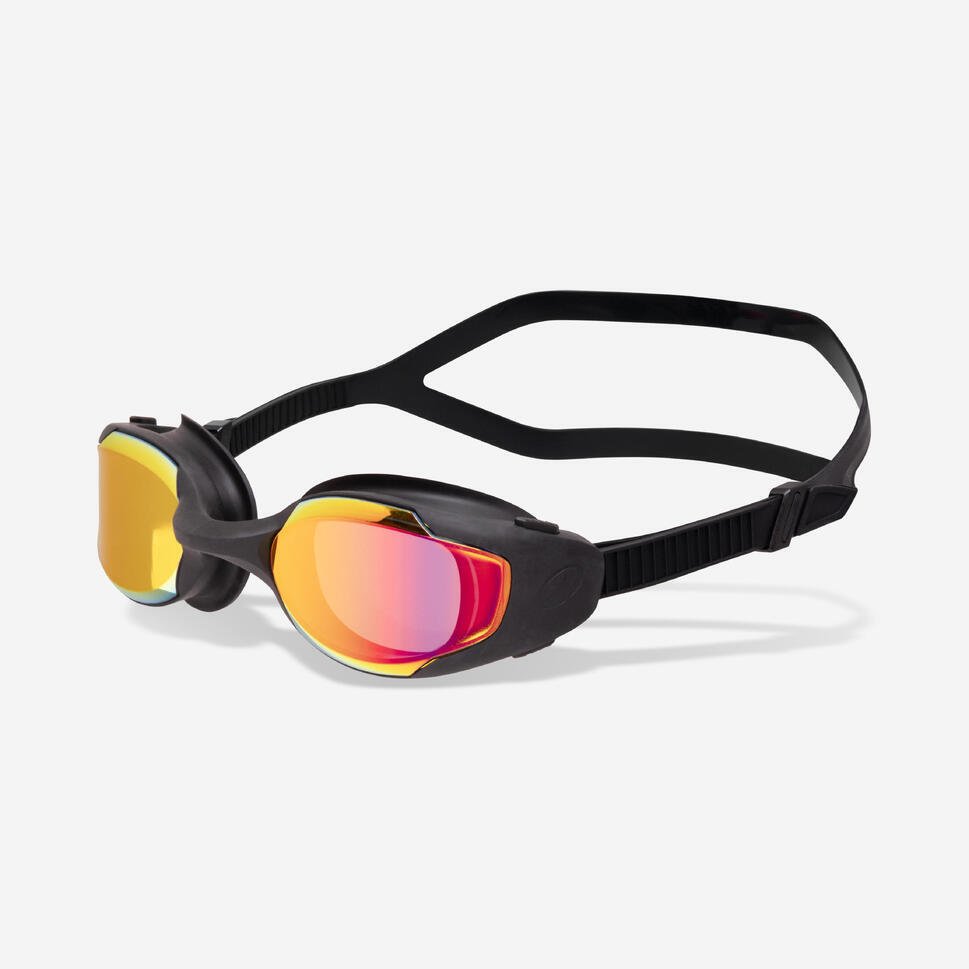 Decathlon Swimming Goggles Spirit Black Mirror Orange