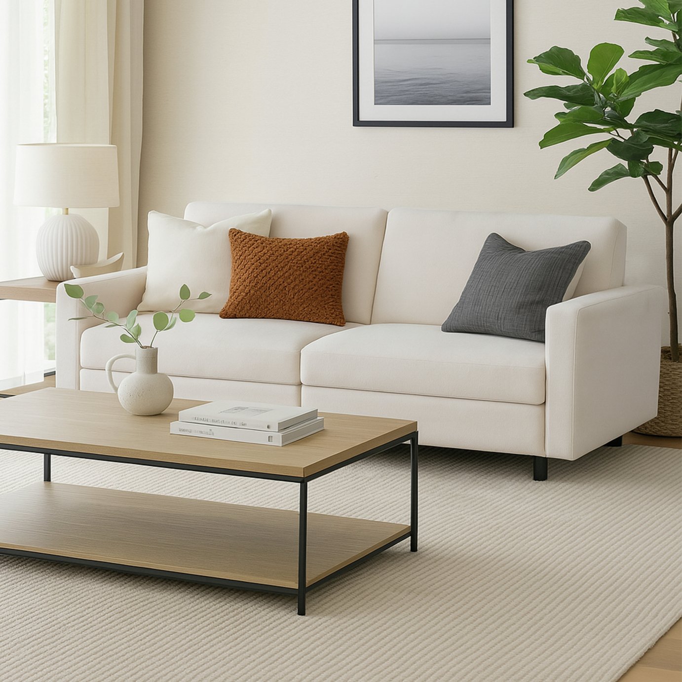 Aspire Vault 2 Seater Storage Sofa Bed - Natural