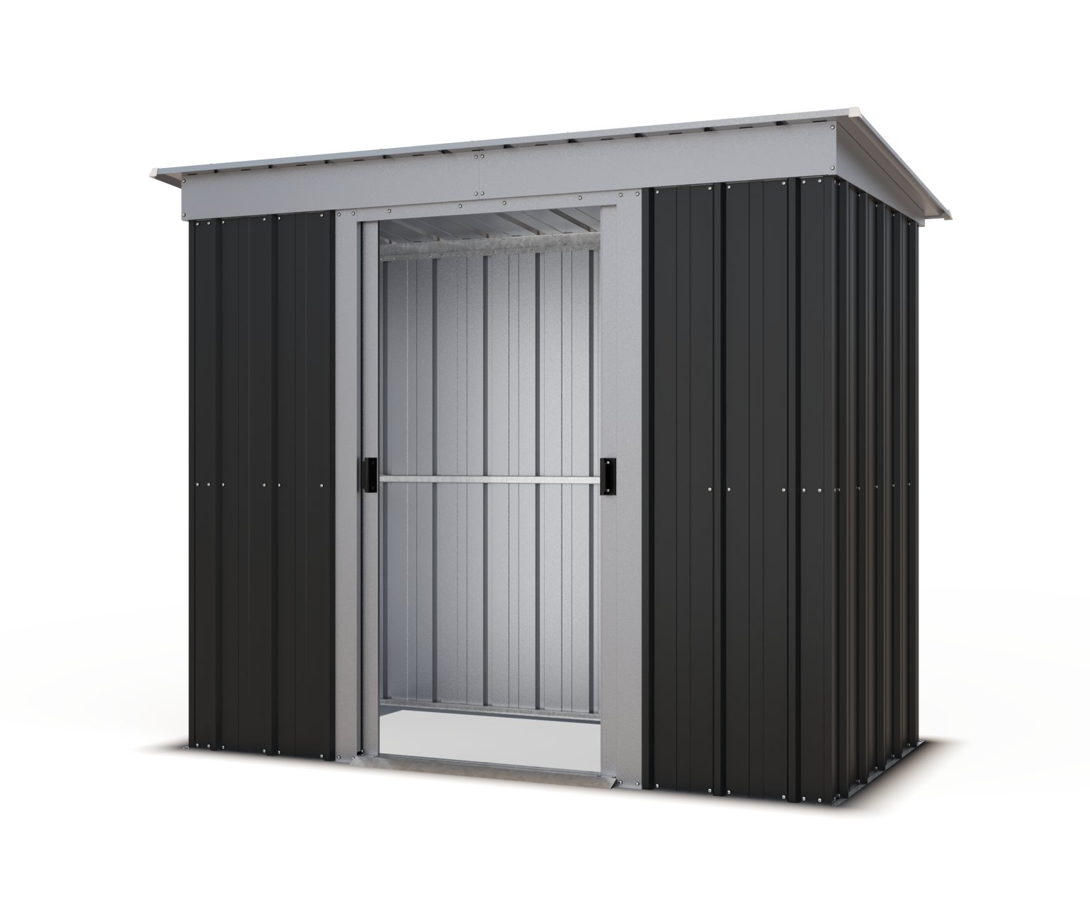 YardMaster Metal Castleton Pent Garden Shed - 8 x 4ft