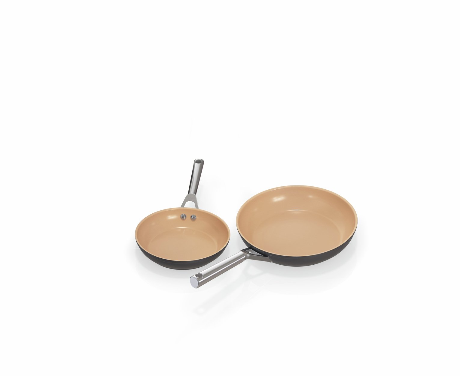 Ninja Extended Life Ceramic 2 Piece Aluminium Frying Pan Set