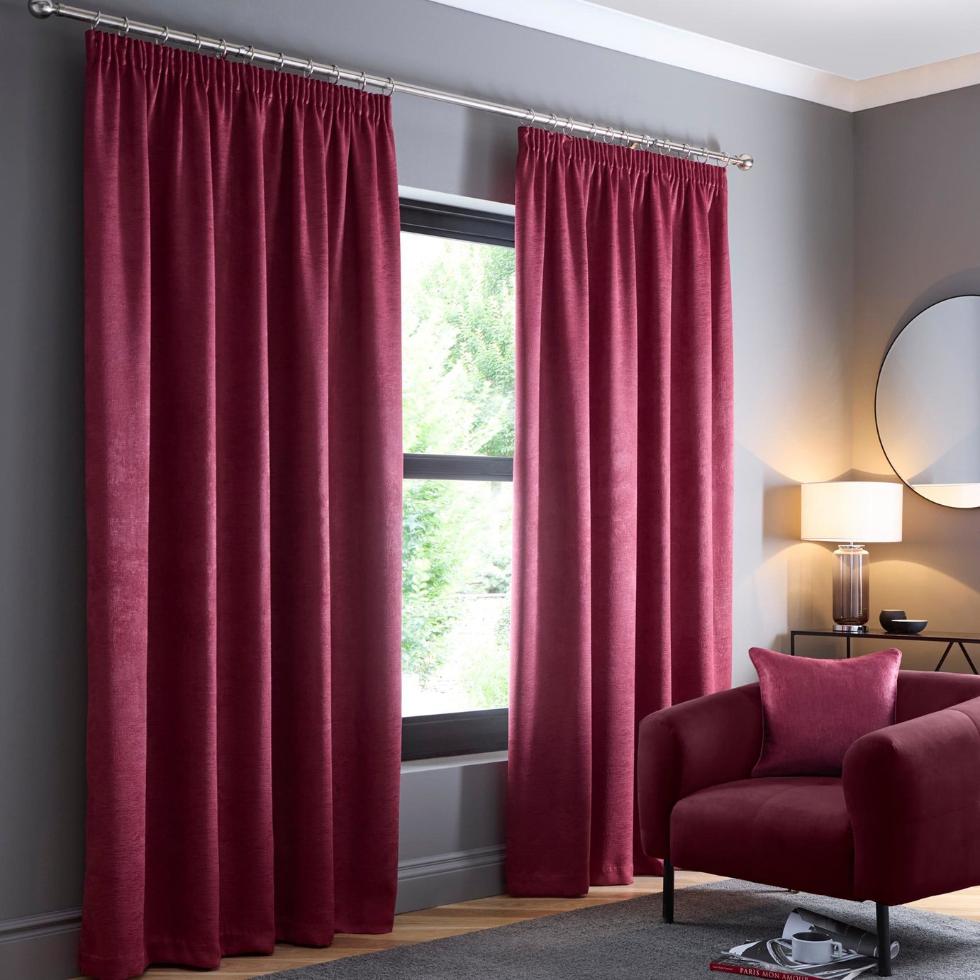 Fusion Galaxy Thermal Pencil Pleat Curtains