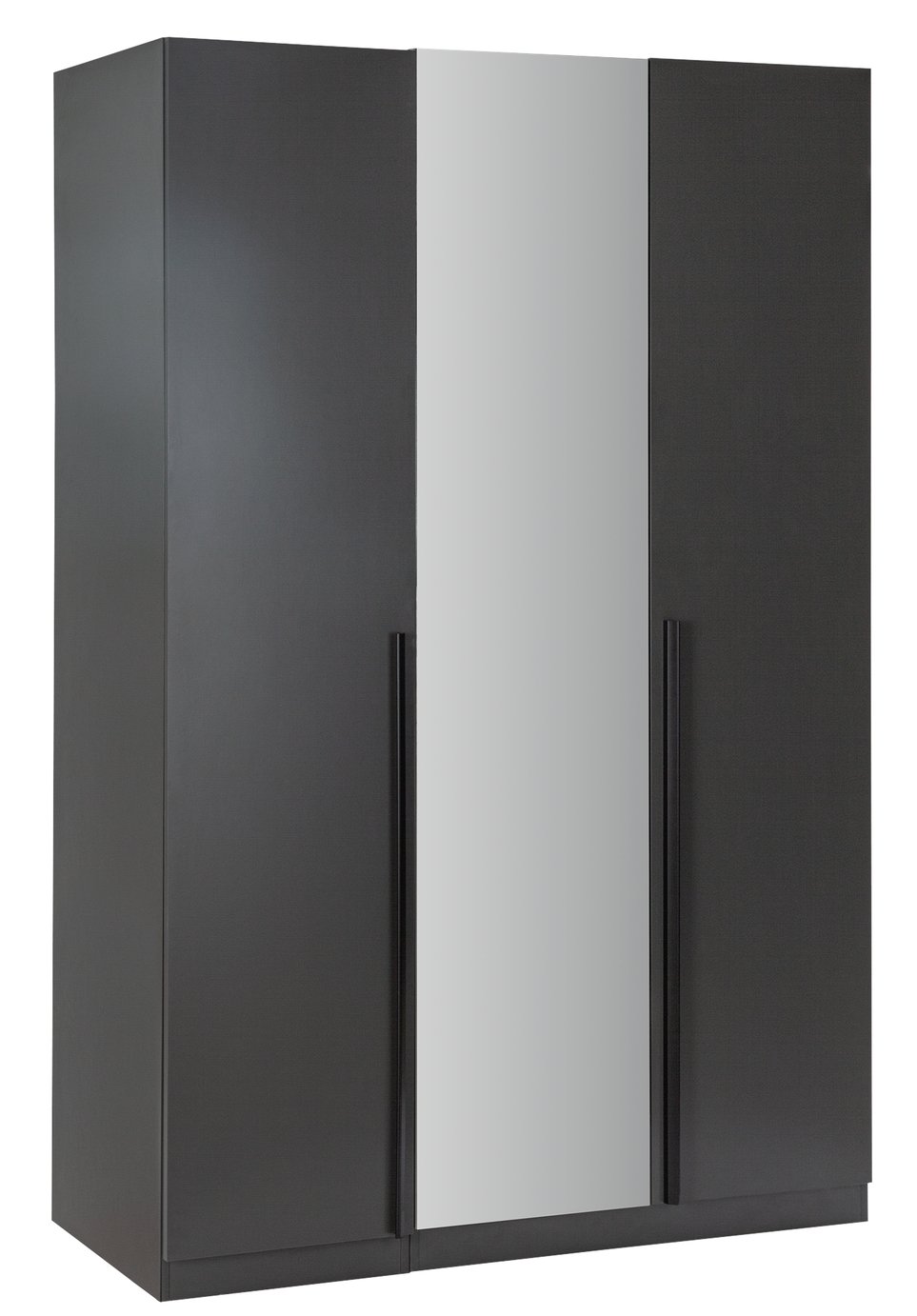 Habitat Munich 3 Door Mirror Wardrobe - Anthracite