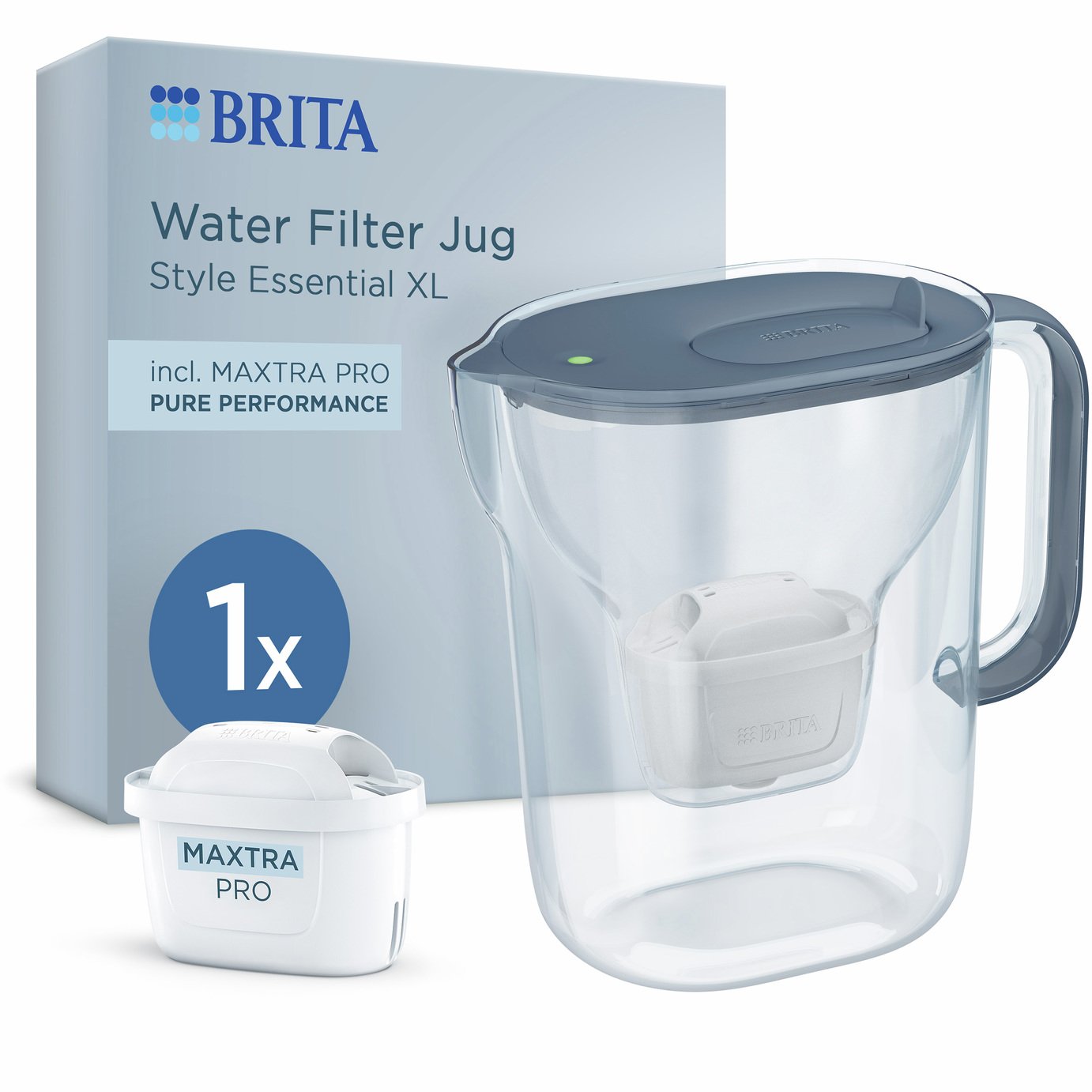 BRITA Style Essential XL Stone Water Filter Jug - Blue - 3.6L