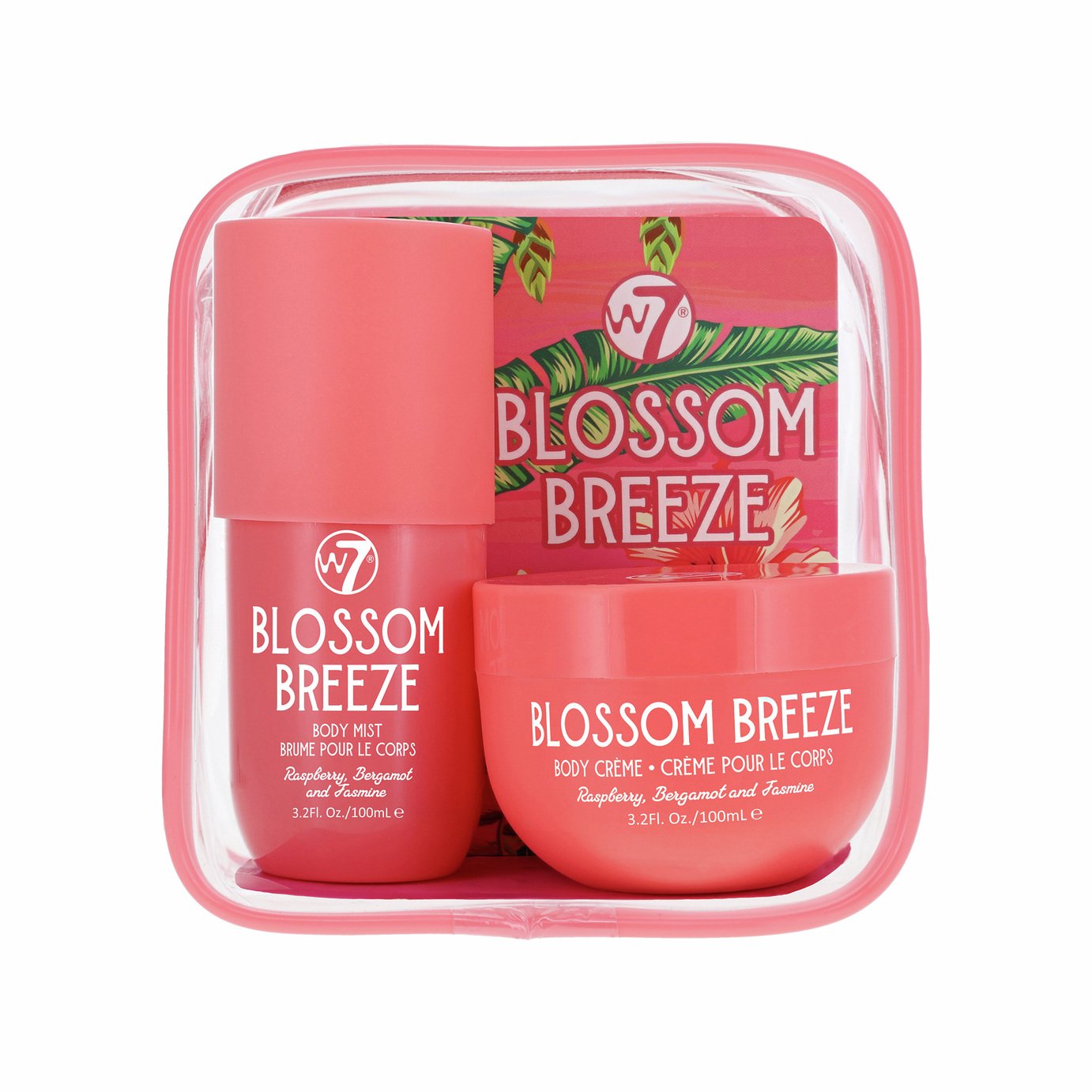W7 Blossom Breeze Body Mist and Body Cream Travel Sets - 200ml