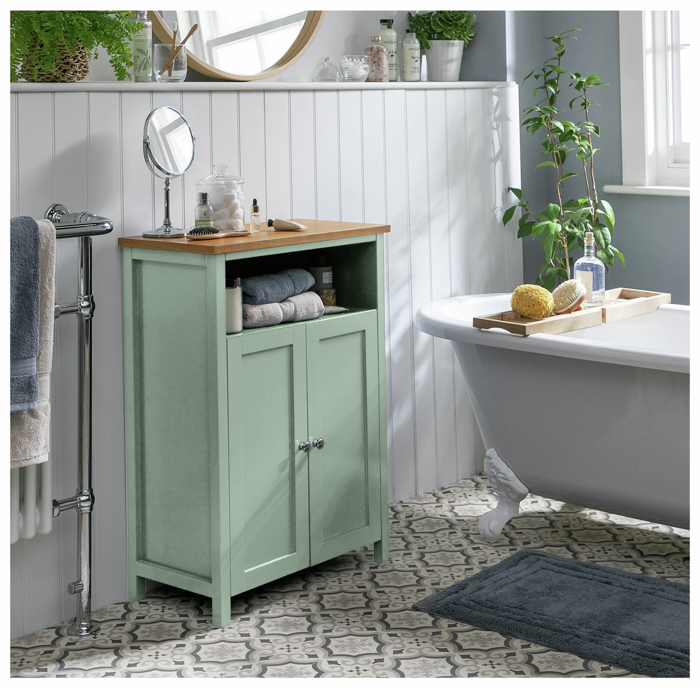 Argos Home Livingston Double Unit - Sage Green