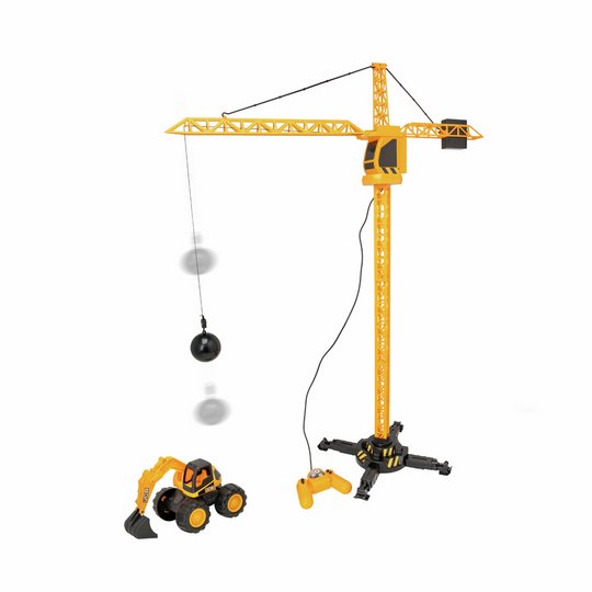 Teamsterz JCB Remote Control Tower Crane and Truck Playset