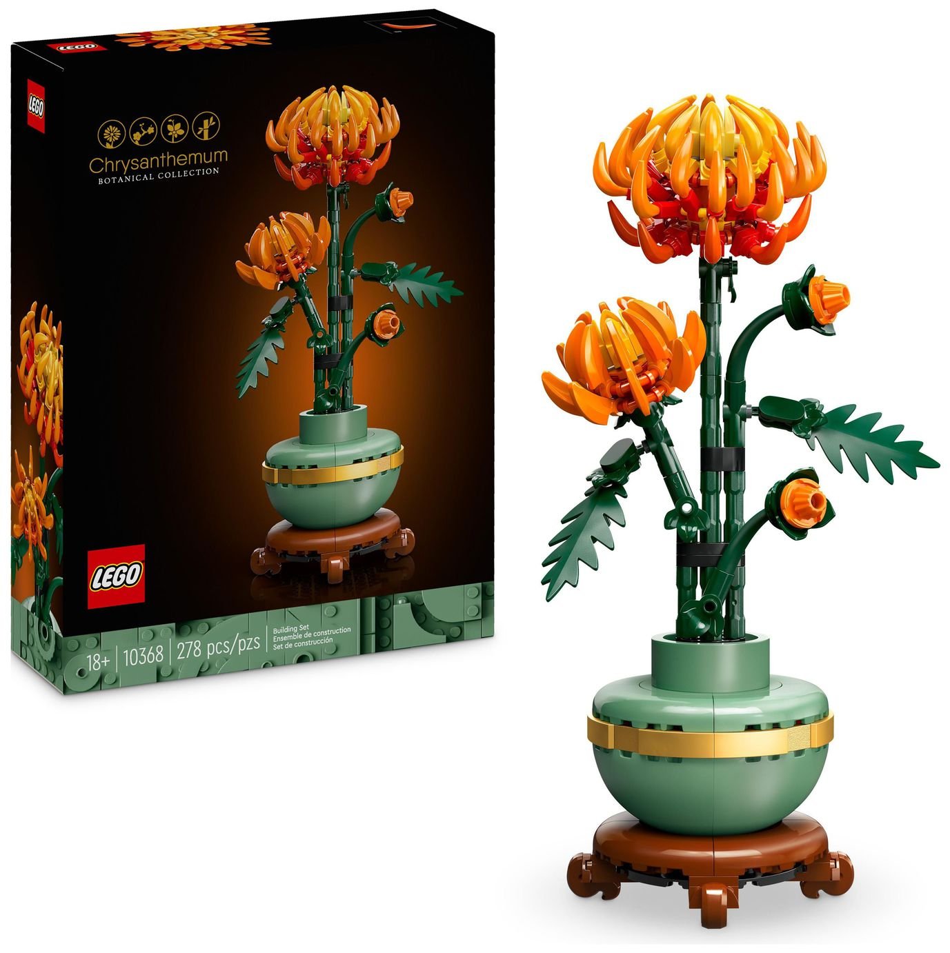 LEGO Icons Chrysanthemum Faux Flower Set for Adults 10368