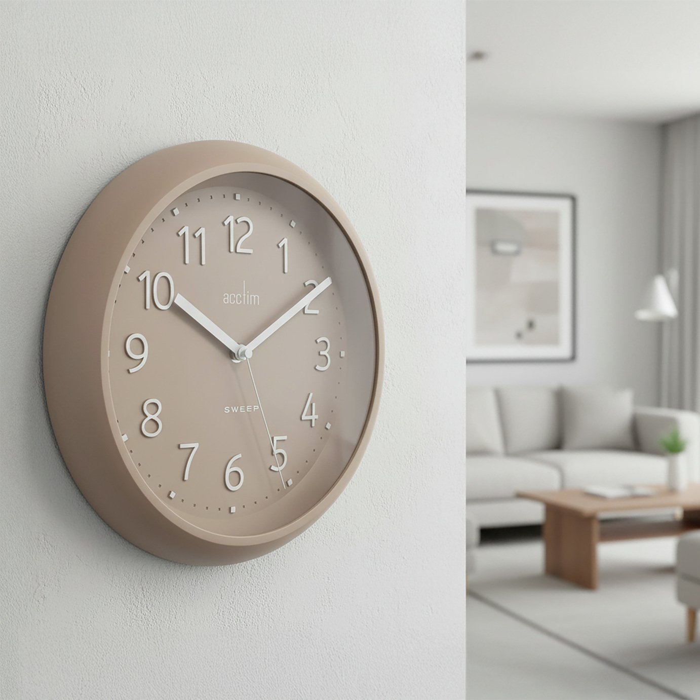 Acctim Retro Flood Mocha 30cm Wall Clock - Brown