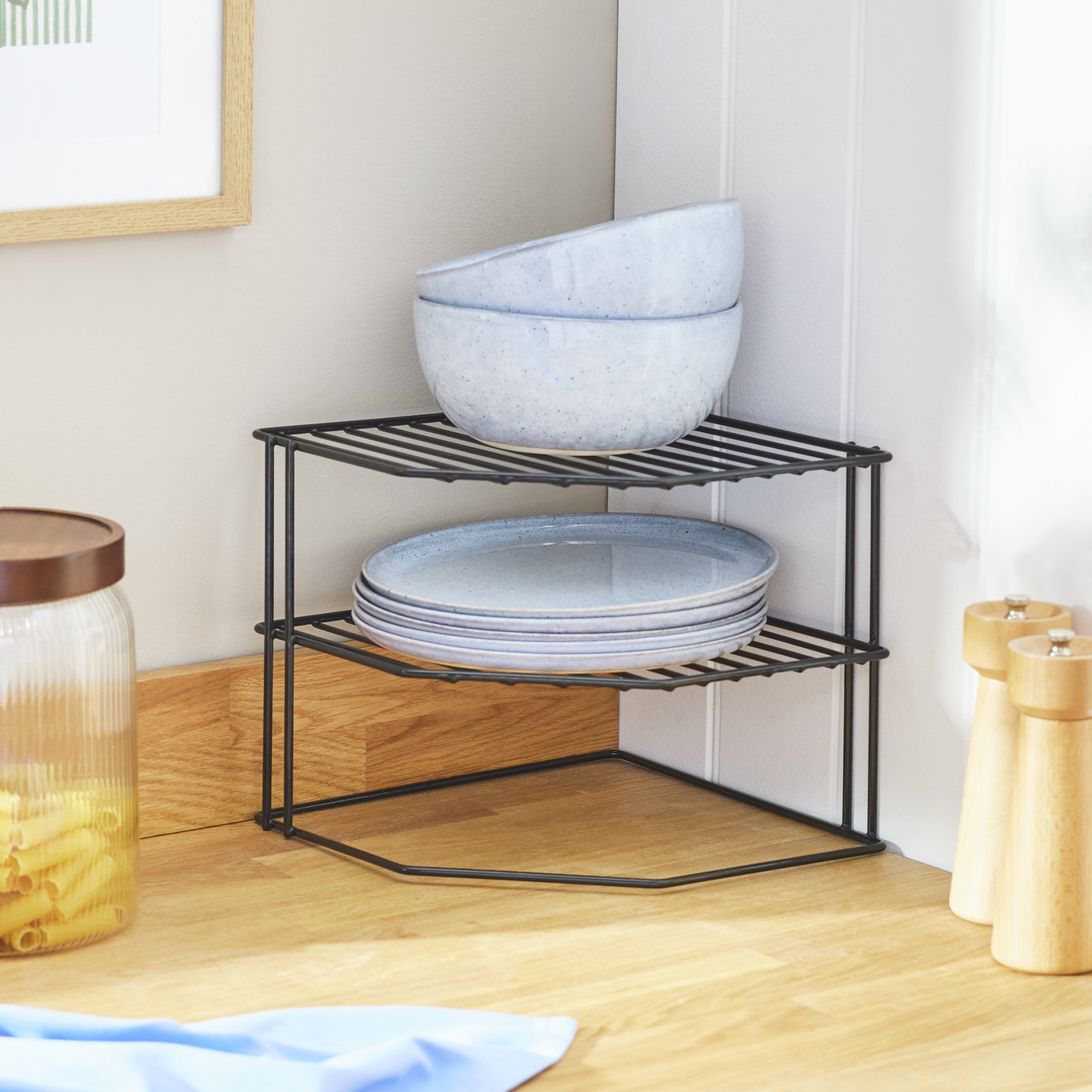Argos Home Wire Plate Storage - Black
