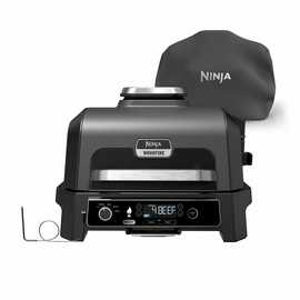 Ninja Woodfire Pro XL Electric BBQ with Cover - Grey