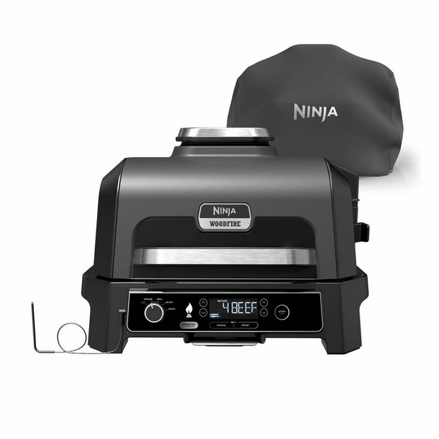Buy Ninja Woodfire Pro XL Electric BBQ with Cover - Grey