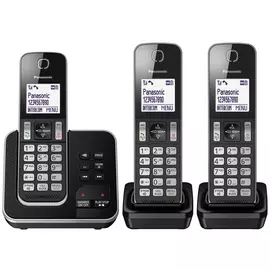 Panasonic KX-TGD623 Cordless Phone w/ Answer Machine-Triple
