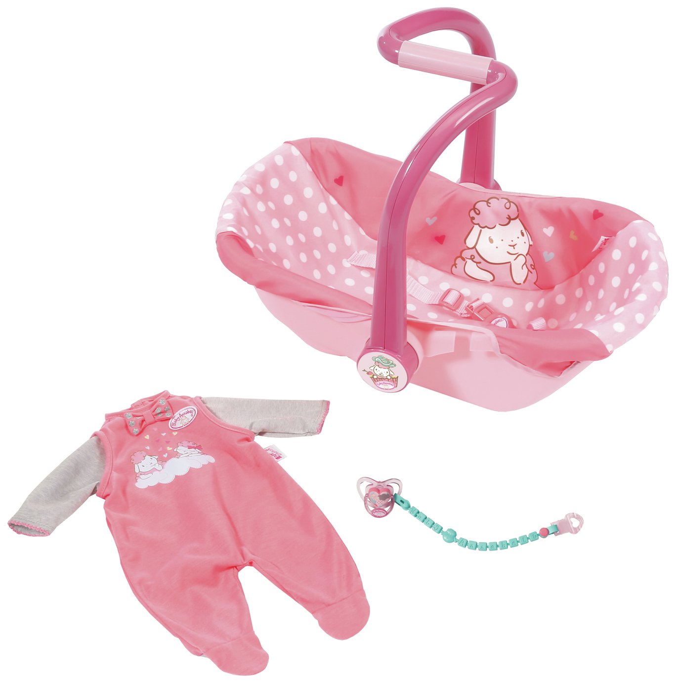 baby annabell car seat set