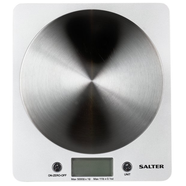 Buy Salter Electronic Kitchen Scale with Steel Platform Silver Kitchen scales Argos