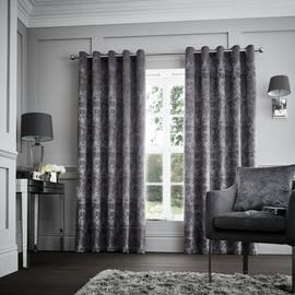 Curtina Downton Lined Curtains - 330x229cm - Graphite