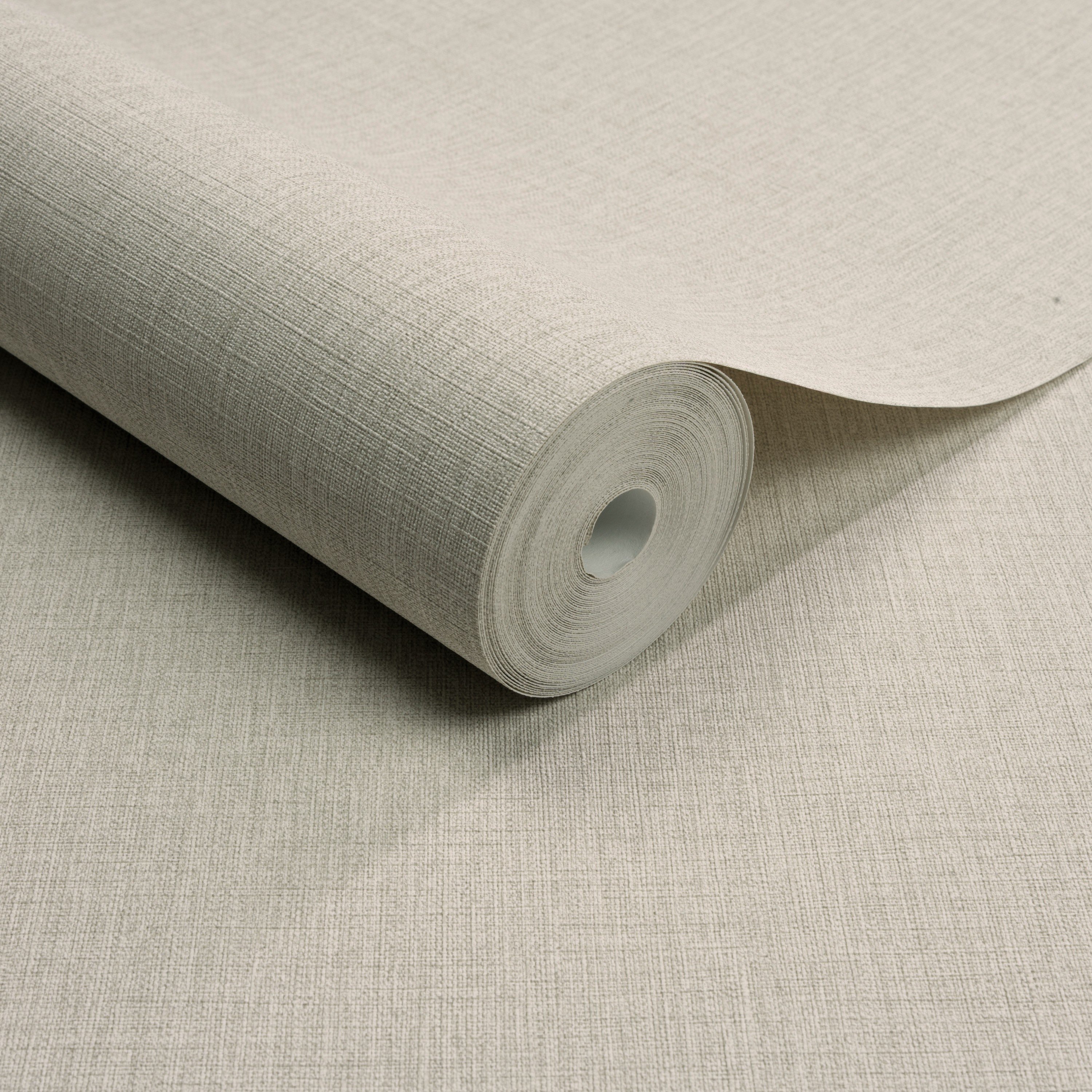 Grandeco Boutique Trente Linen Effect Embossed Wallpaper - Grey
