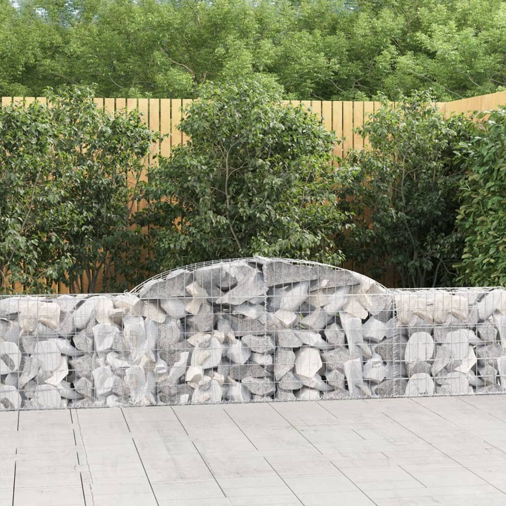 Walplus Galvanised Iron Gabion Basket - Silver 300 x 30 x 60/ - 80 cm