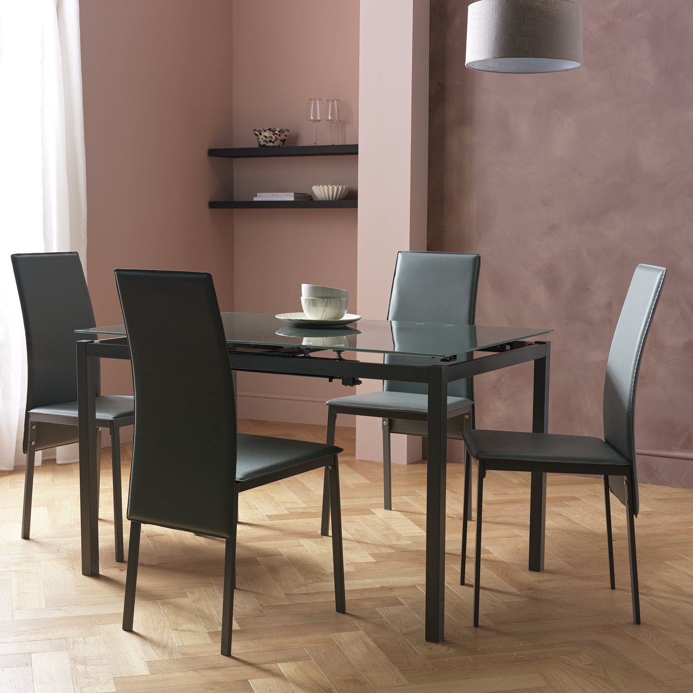 Argos Home Lido Extending Dining Table & 4 Chairs