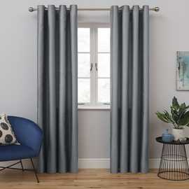 Habitat Faux Silk Fully Lined Eyelet Curtains