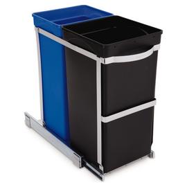 Simplehuman 35 Litre Recycle Bin in Cabinet - Multicoloured
