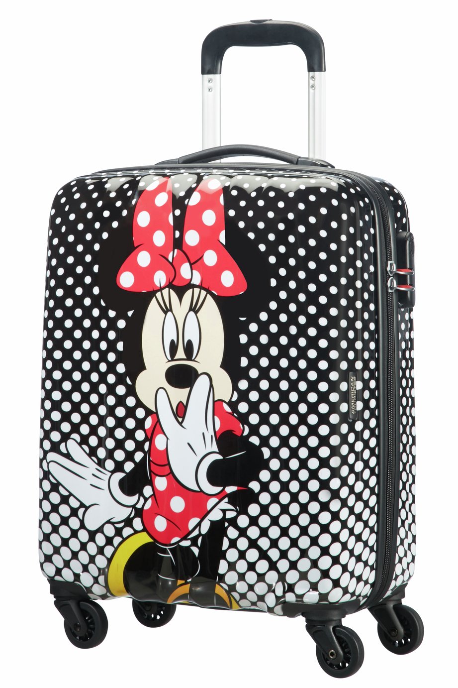 American Tourister Disney Minnie Mouse Polka Dot 4 Wheel Hard Suitcase - 55cm