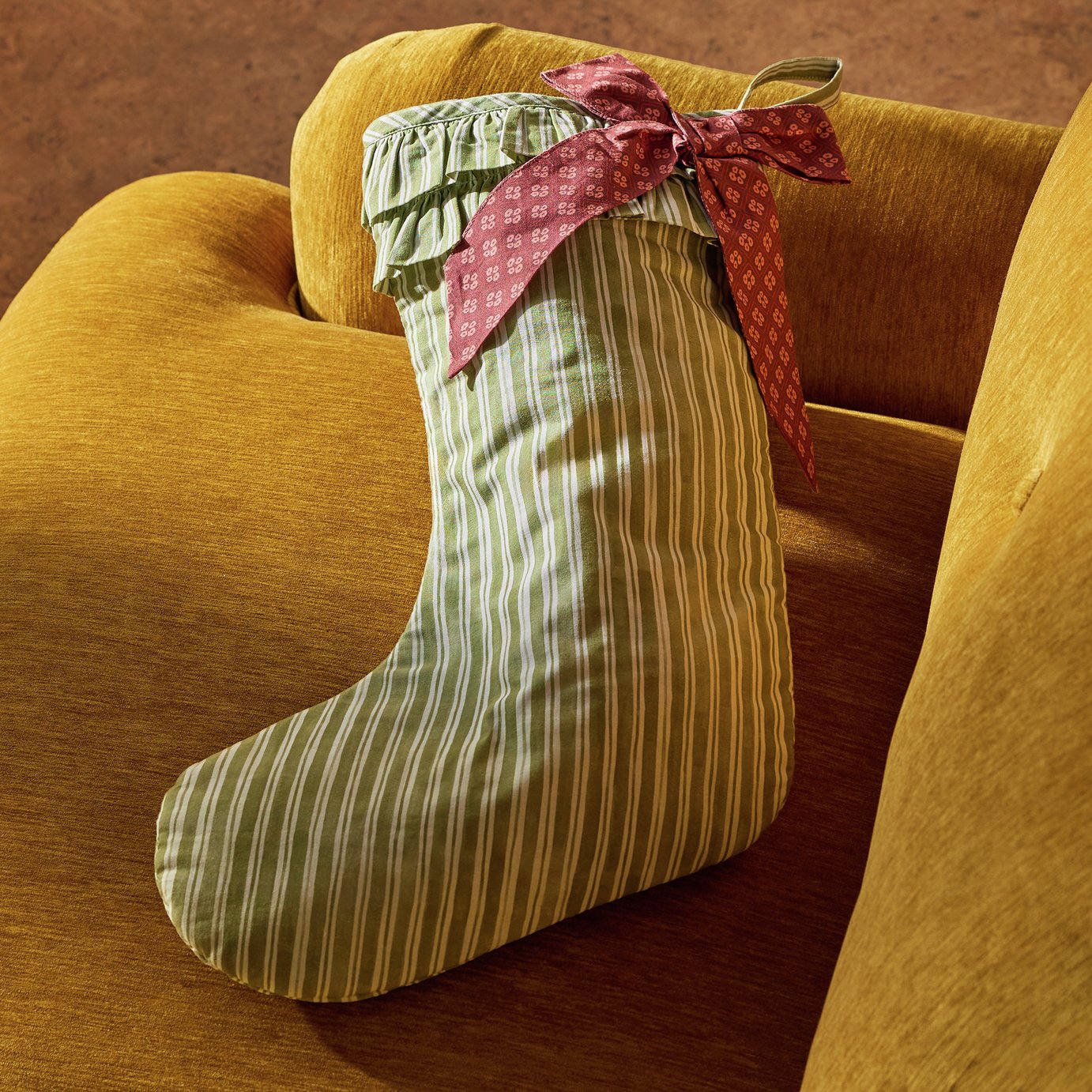 Habitat Timeless Mix Frill Christmas Stocking