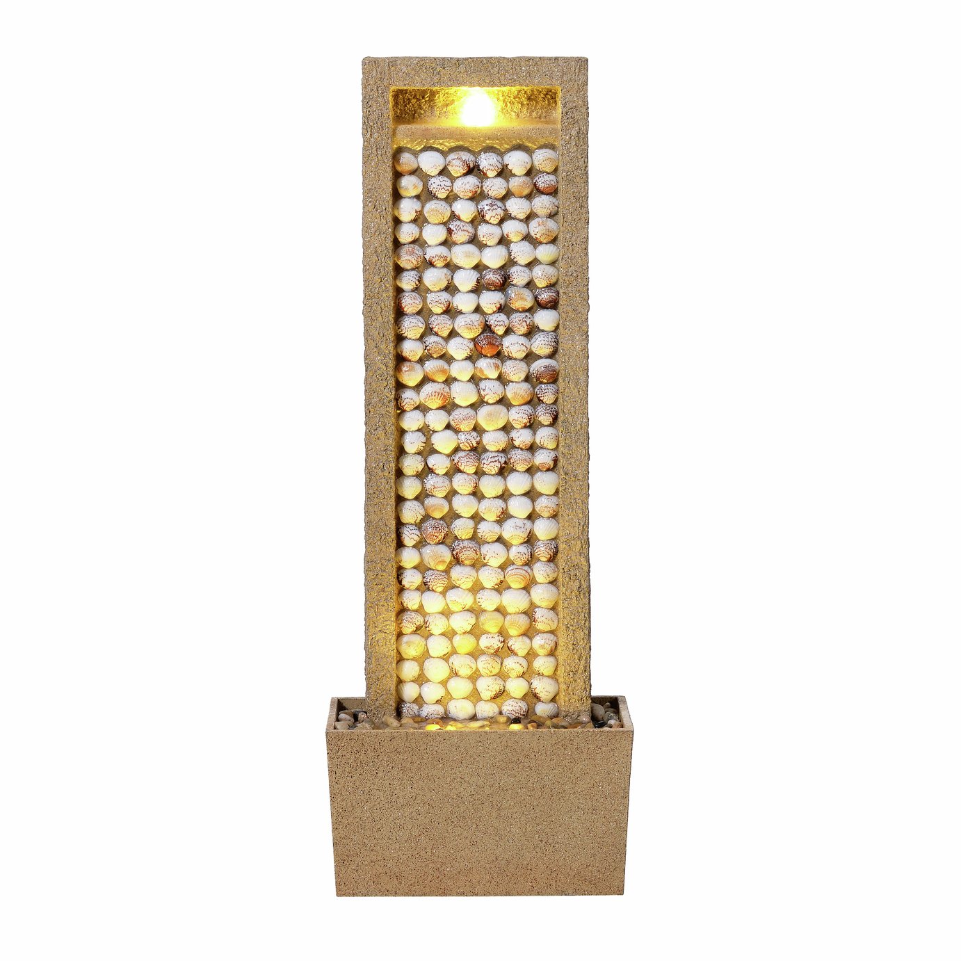 Teamson Home Coastal Seashells Water Fountain with LED Lights