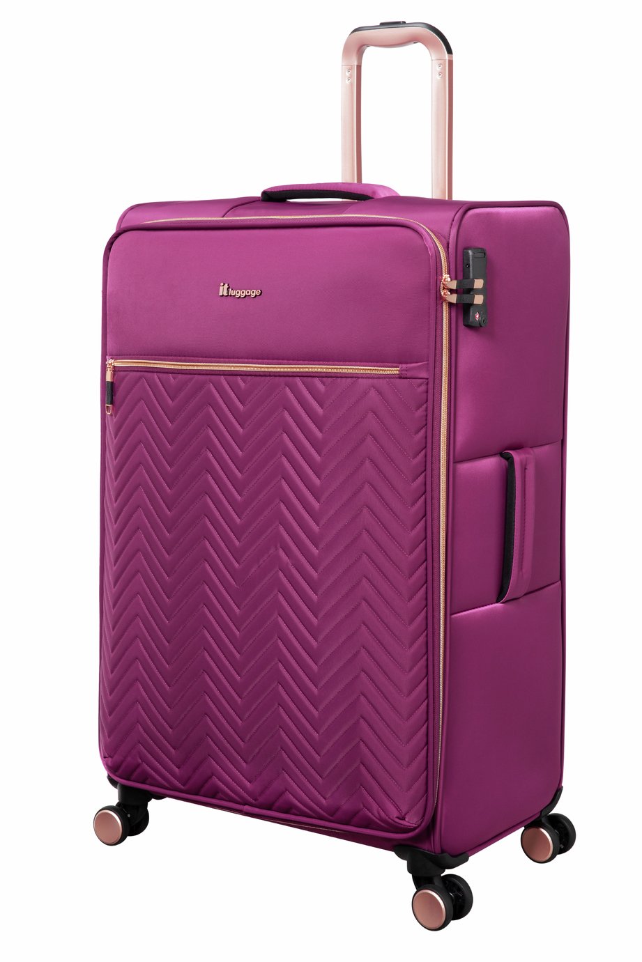 IT Luggage Bewitching 8 Wheel Soft Large Suitcase - Purple