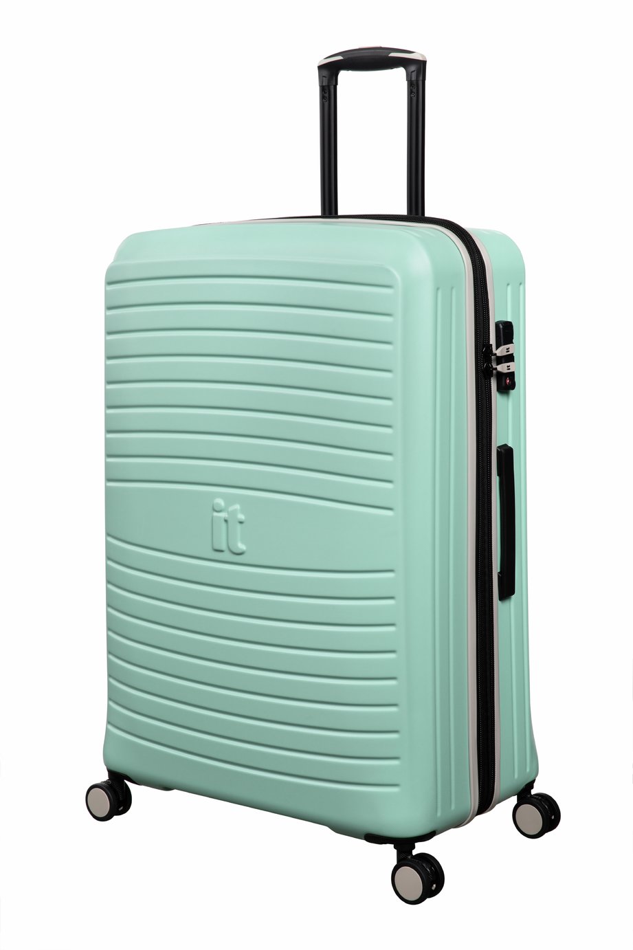 IT Luggage Eco Protect Expandable 8 Wheel Hard Large Suitcase - Mint