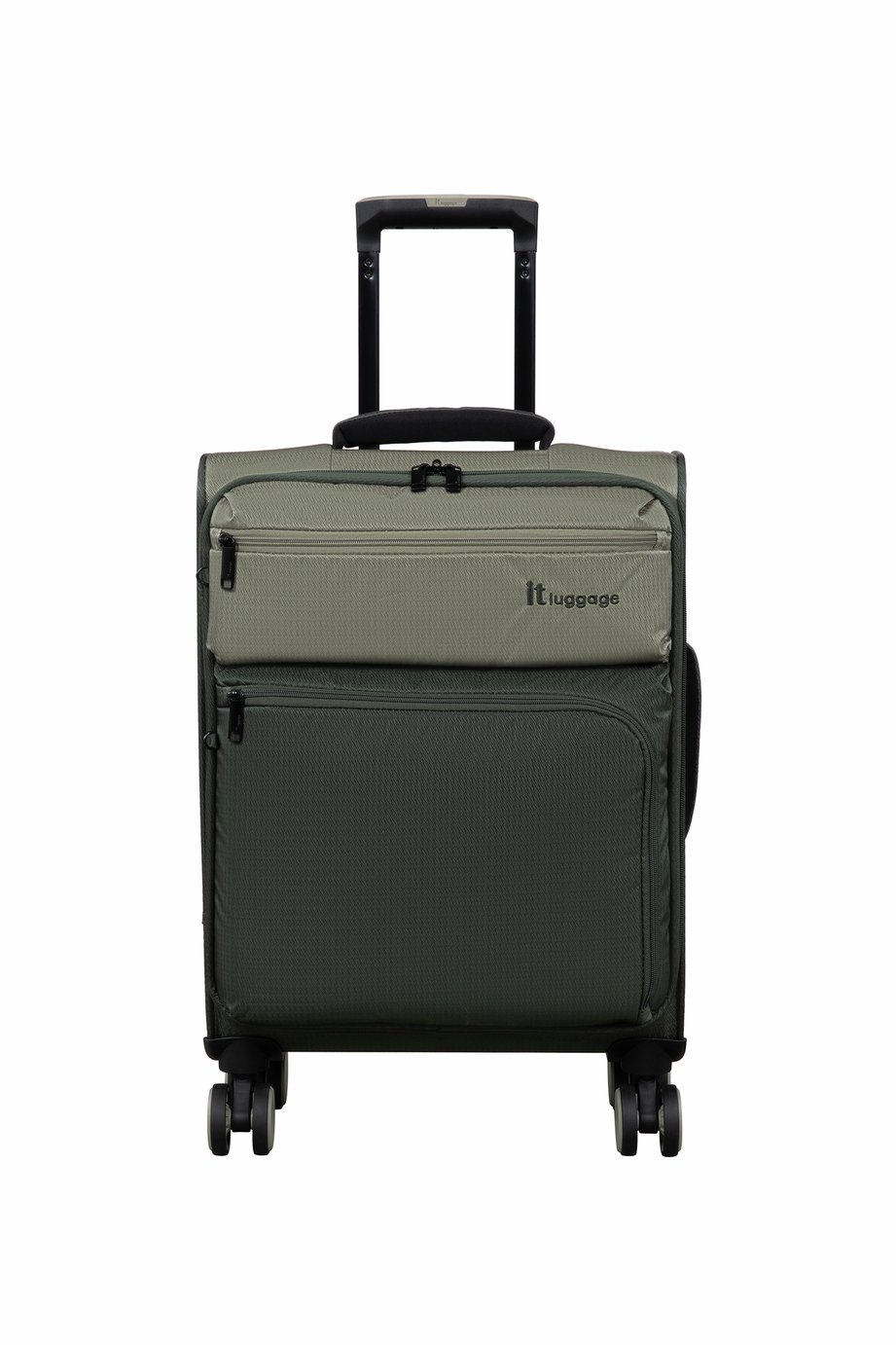 IT Luggage Duo-Tone Soft Suitcase - Black & Grey