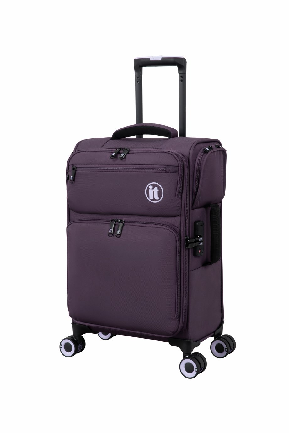 IT Luggage Simultaneous Expandable 8 Wheel Soft Suitcase