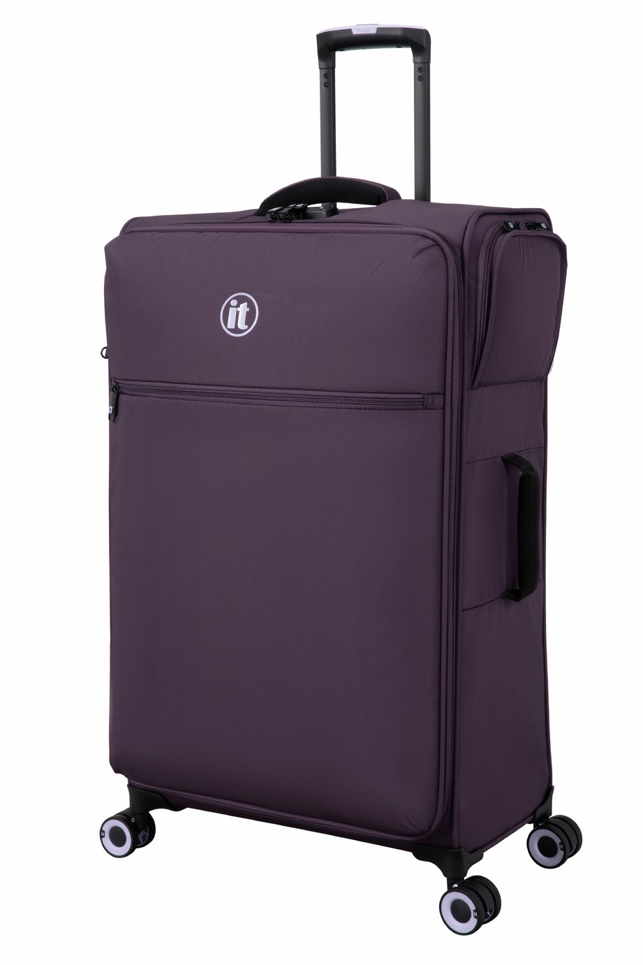 IT Luggage Simultaneous Expandable 8 Wheel Soft Large Suitcase - Plum