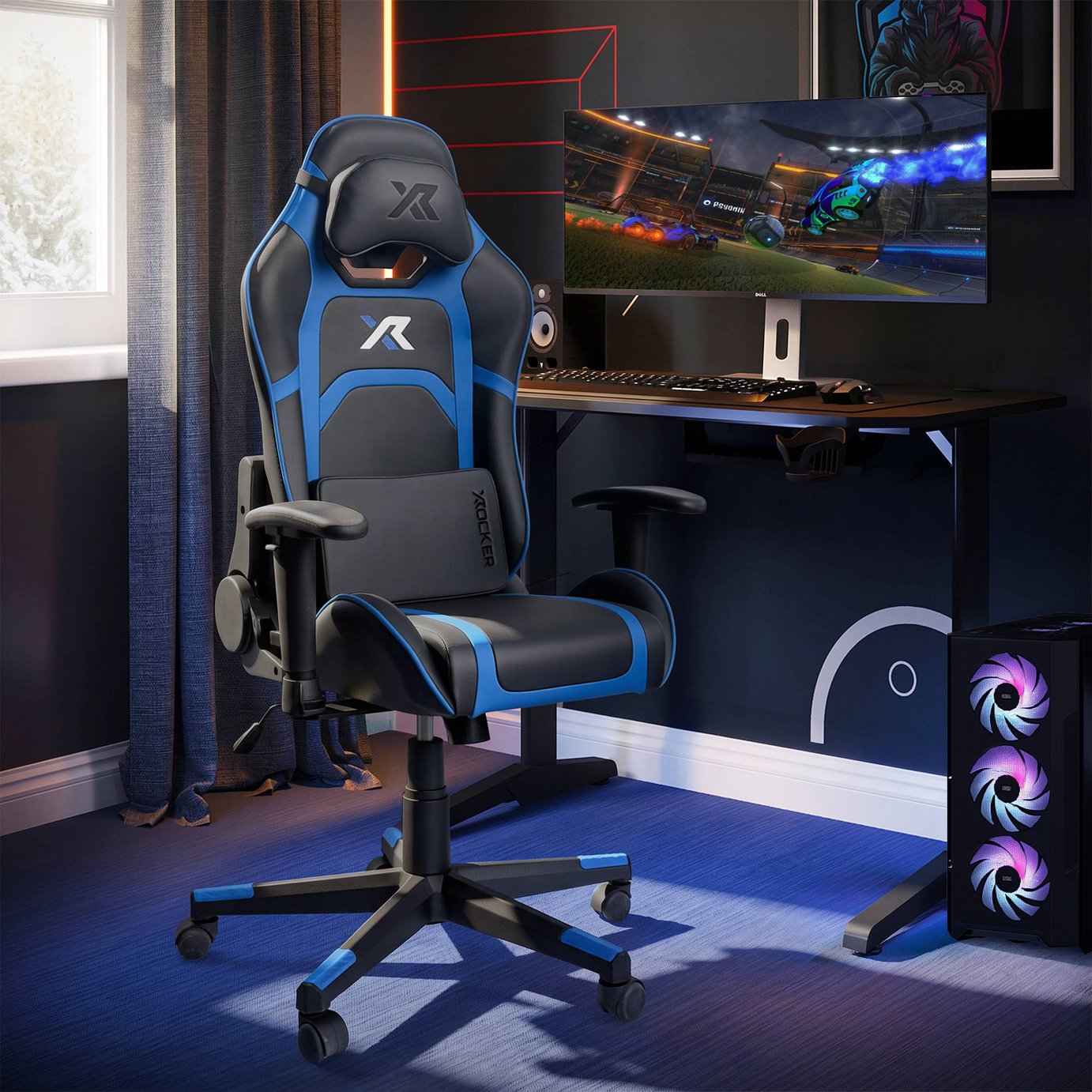 X Rocker Arteon Junior Esports Gaming Chair - Blue/Black