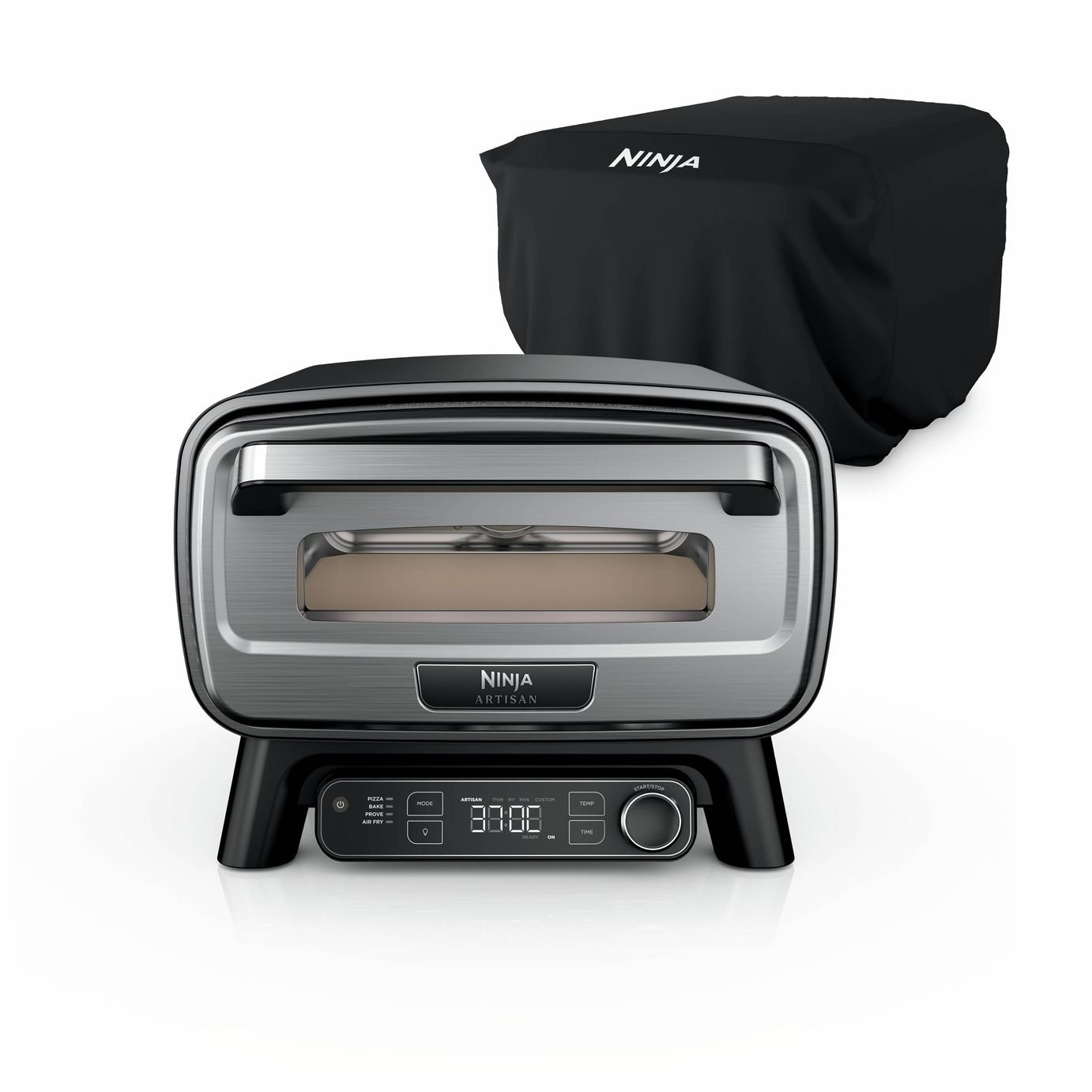 Ninja Artisan Electric Outdoor Pizza & Air Fry Oven with Cover - Black