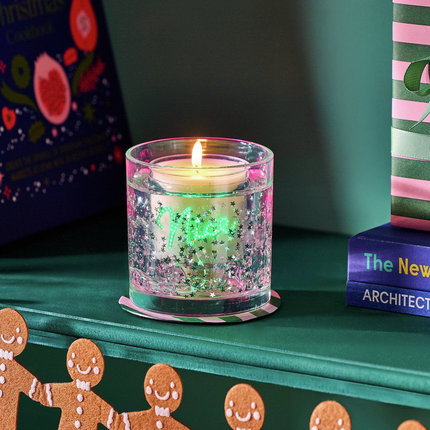 Argos Home Gel Candle Naughty or Nice - Christmas Cookie