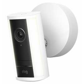 Ring Spotlight Camera Pro (Newest Gen) Wired Retinal 4K Security Camera - White