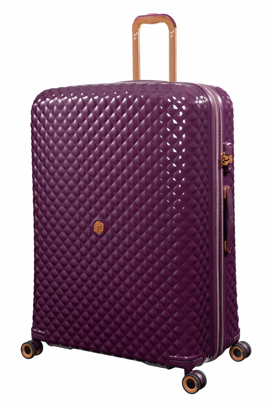 IT Luggage Glitzy Expandable 8 Wheel Hard Extra Large Suitcase - Cherry