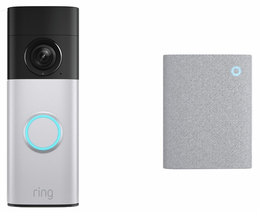Ring Battery Video Doorbell Plus (2nd Gen) & Chime (3rd Gen) - Nickel Silver