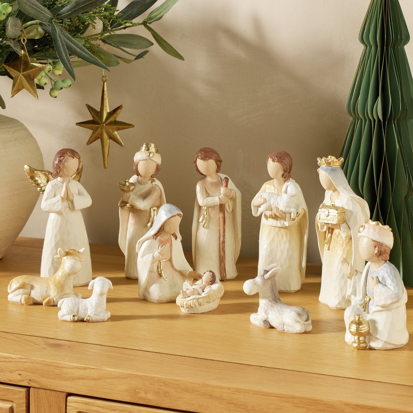 Argos Home Nativity Scene with Characters Christmas Table Decoration