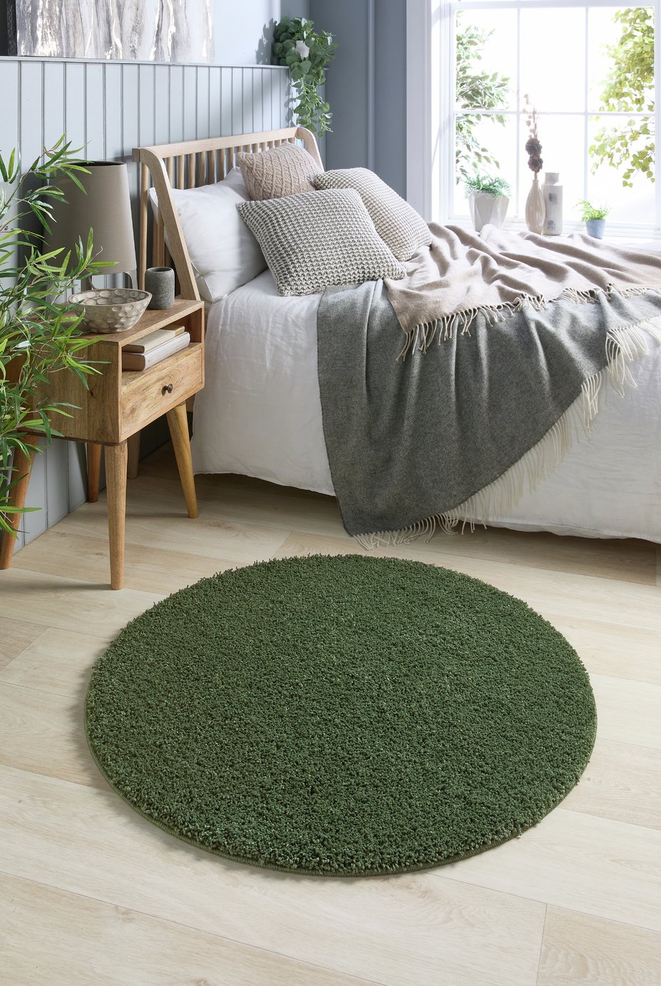 Buddy Forest Green Shaggy Rug