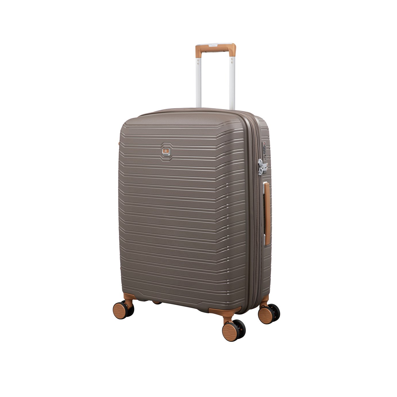IT Luggage Continuous Expandable 8 Wheel Hard Suitcase