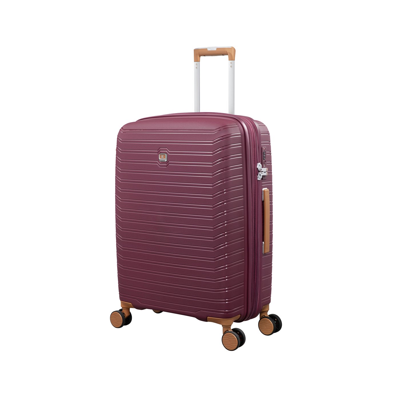 IT Luggage Continuous Expandable 8 Wheel Hard Suitcase