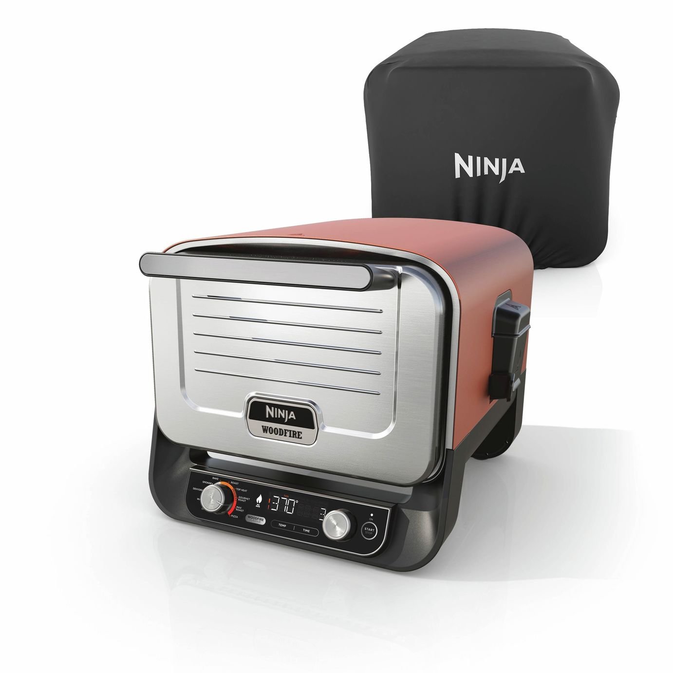 Ninja Woodfire Electric Outdoor Oven with Cover - Terracotta