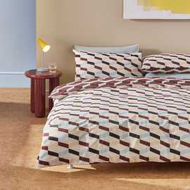Habitat Checkerboard Chocolate Bedding Set - Single