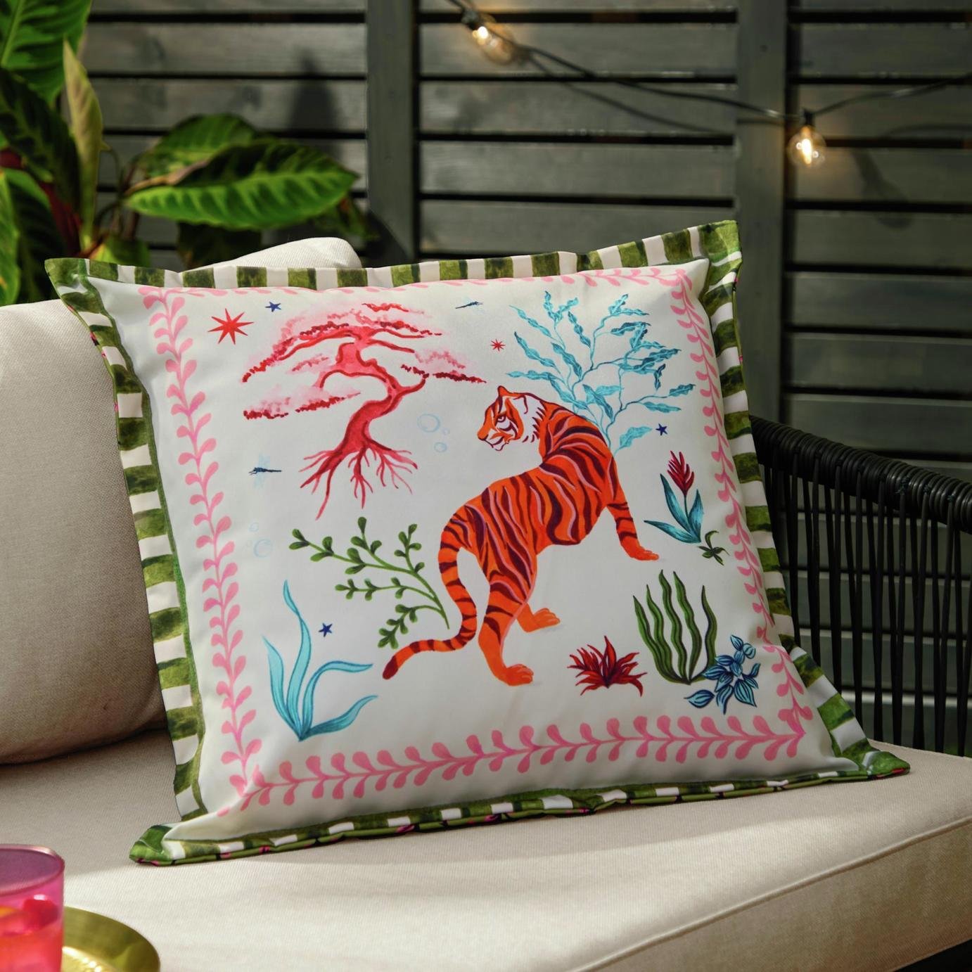 Furn Tiger Dream Multicolour Outdoor Cushion