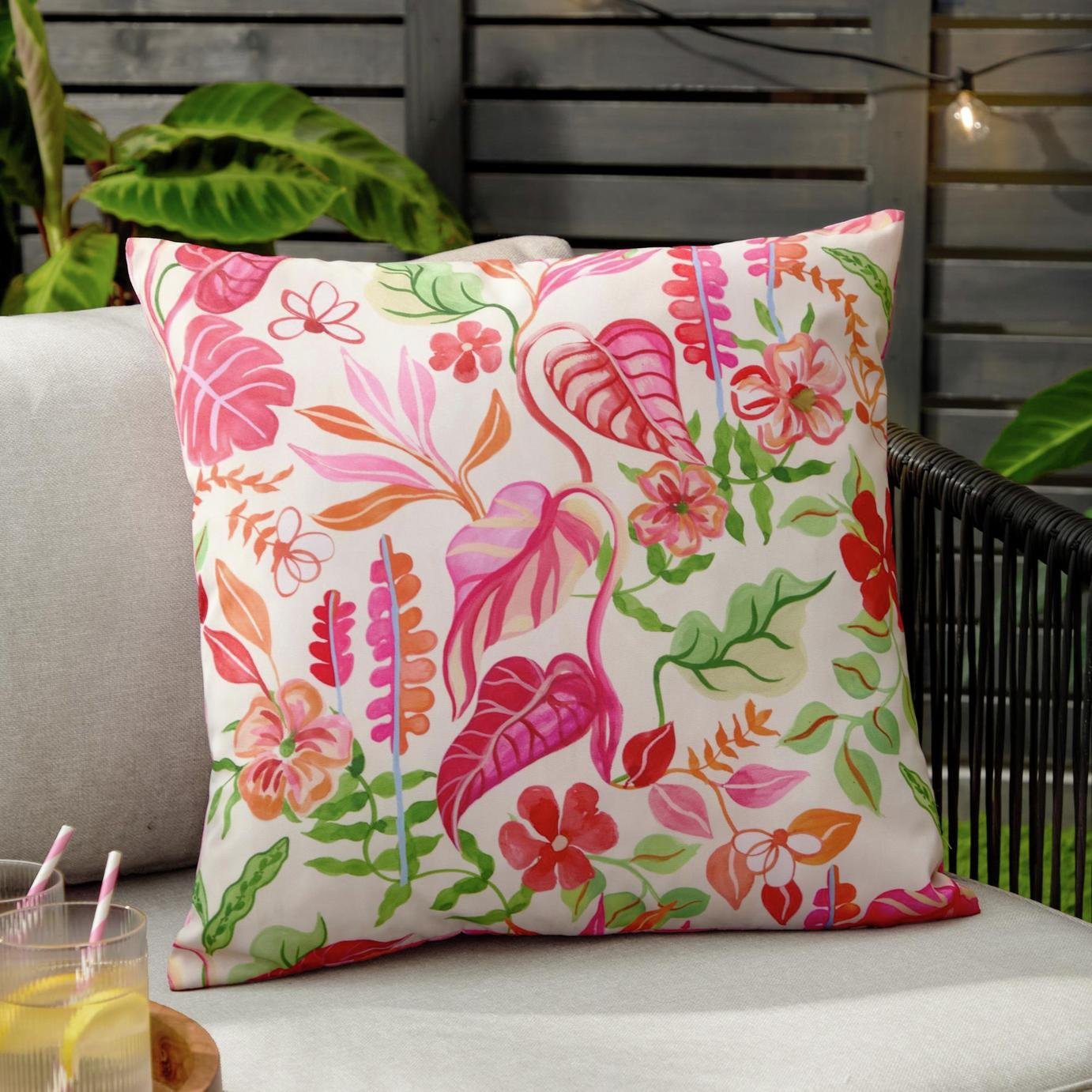 Furn Tropical Bloom Natural Outdoor Cushion