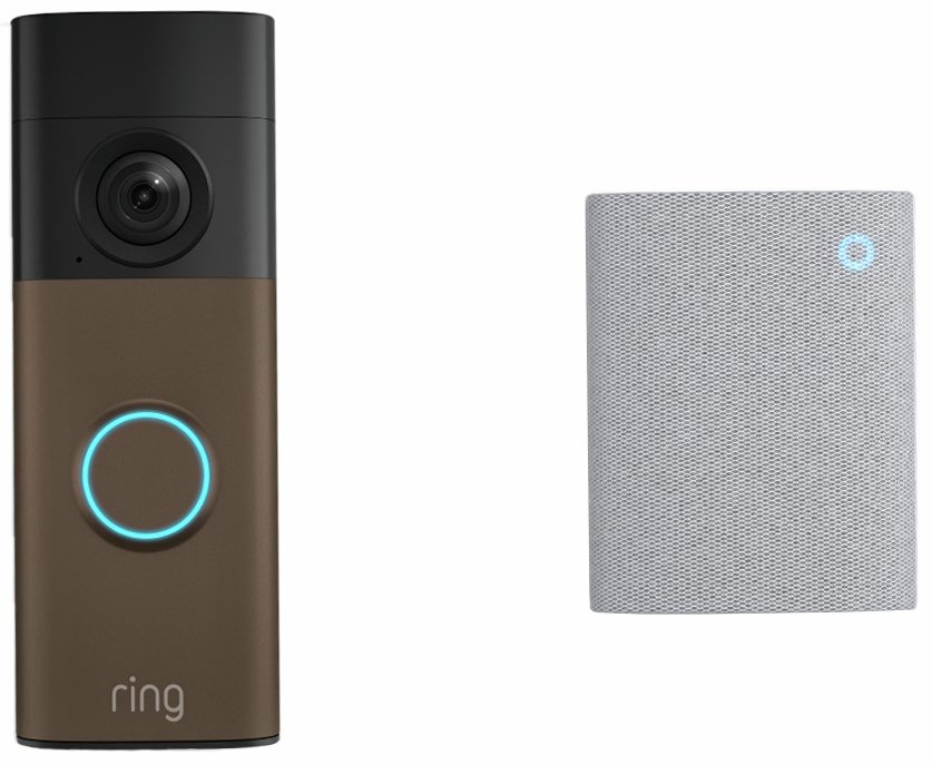 Ring Battery Video Doorbell (2nd Gen) & Chime (3rd Gen) - Matte Mocha