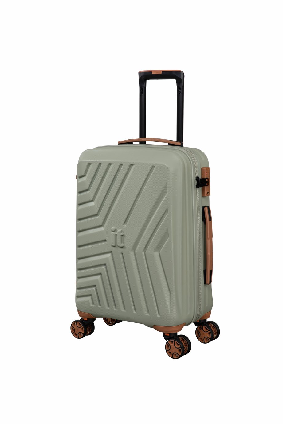 IT Luggage Convertible Expandable 8 Wheel Hard Cabin Suitcase - Stone